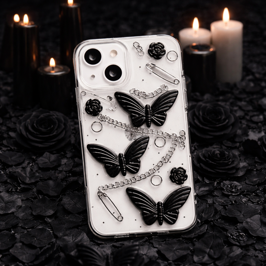Black Butterflies 3D iPhone Case